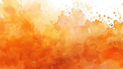 Abstract Orange Watercolor Background