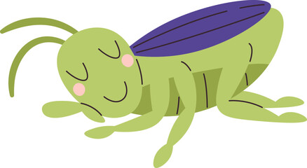 Sleeping Grasshopper Insect