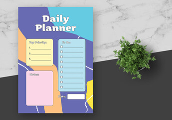 Purple and Blue Expessive Typography Planner