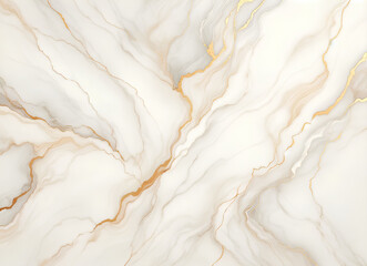 Elegant White Marble with Golden Veins for Luxurious Backgrounds and Wallpapers. AI Generative. 