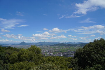 Fototapeta na wymiar 四国の香川県にある通称こんぴらさん。金刀比羅宮の奧宮からの眺め