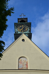 Wieża zegarowa na Górze Świętej Anny  - obrazy, fototapety, plakaty