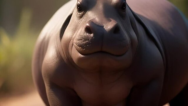 hippopotamus in the zoo