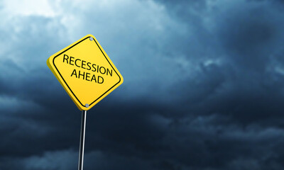 Recession ahead financial business economy crisis rain black colour background copy space bankruptcy ahead risk investment danger depression warning money future problem inflation road idea loss bank