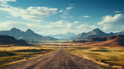 road in the mountains - obrazy, fototapety, plakaty