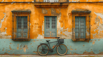 Fototapeta na wymiar bicycle on the street of Barcelona, Spain