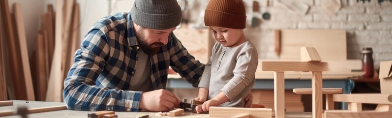 Teaching children assemble furniture