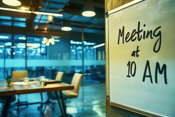 Office Meeting Schedule Whiteboard