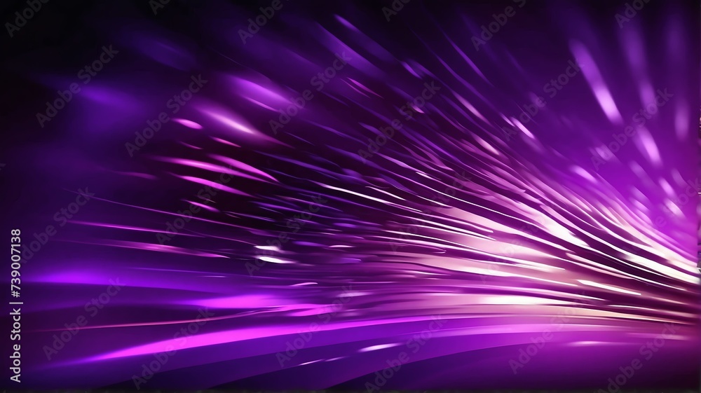 Wall mural purple technology abstract motion background with burst rays speed light effect from generative ai
