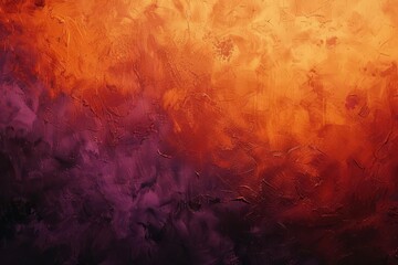 Lush abstract texture in dark orange and brown tones with a touch of purple Creating a warm and inviting gradient effect. - obrazy, fototapety, plakaty