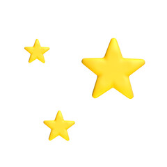 3D star sparkle emoji. Cute shiny star shaped object. Magic element. Cartoon creative design icon isolated on white background. 3D Rendering