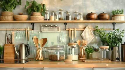 Modern fresh eco friendly kitchen