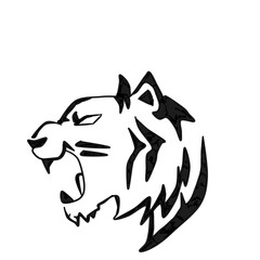tiger head silhouette