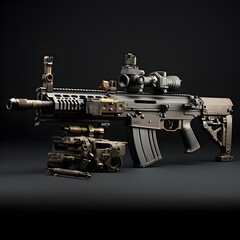 A Detailed and Immaculate Representation of FN M249 SAW (Squad Automatic Weapon) Light Machine Gun