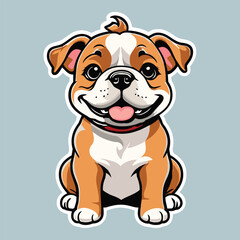 Pug dog cartoon illustration