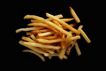 Crispy golden french fries served hot Perfect for fast food and snack themes