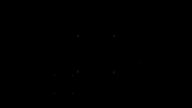 Explosive Motion fireworks Highlight Elements.
 circle burst motion on black background. 
lines explosion animation Motion Graphic .