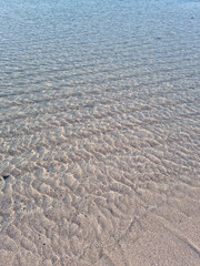 Sandy beach and clear sea water