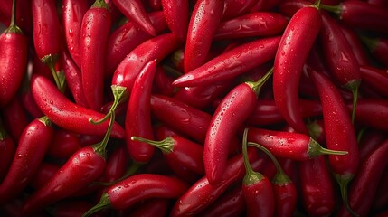 Generative AI : Close up dried chilli background. Red hot chili wallpaper.