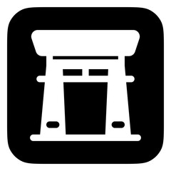 Editable shrine, gate, vector icon. Landmark, monument, religious, cultural, building, architecture. Part of a big icon set family. Perfect for web and app interfaces, presentations, infographics, etc