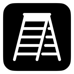 Editable folding ladder, step, stepladder vector icon. Construction, tools, industry. Part of a big icon set family. Perfect for web and app interfaces, presentations, infographics, etc