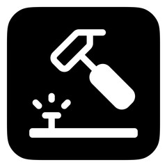 Editable hammer, nail, repair vector icon. Construction, tools, industry. Part of a big icon set family. Perfect for web and app interfaces, presentations, infographics, etc