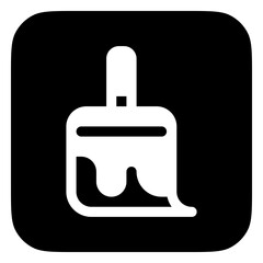 Obraz premium Editable paint brush, wall, house, painting, rennovation vector icon. Construction, tools, industry. Part of a big icon set family. Perfect for web and app interfaces, presentations, infographics, etc