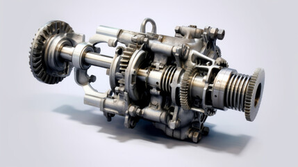 Steering Gear Box on a Clear Background,generative ai