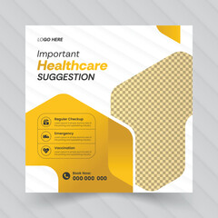 Medical social media post template design