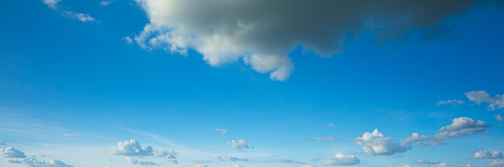 Clouds and sky,blue sky background with tiny clouds. panorama