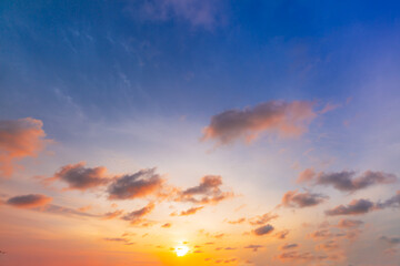 morning clouds and sky,Panorama sunset sky and cloud background,Orange sky and clouds...