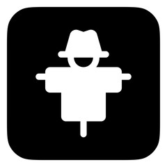 Editable scarecrow, strawman vector icon. Farm, field, crops. Part of a big icon set family. Perfect for web and app interfaces, presentations, infographics, etc