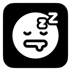 Editable sleepy head, drowzy expression emoticon vector icon. Part of a big icon set family. Part of a big icon set family. Perfect for web and app interfaces, presentations, infographics, etc