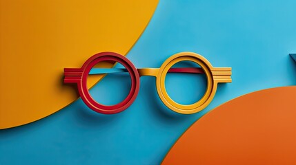 A chic and trendy frame with vibrant colors.