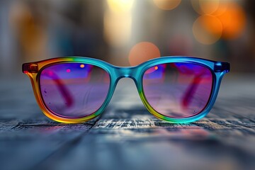 A chic and trendy frame with vibrant colors.