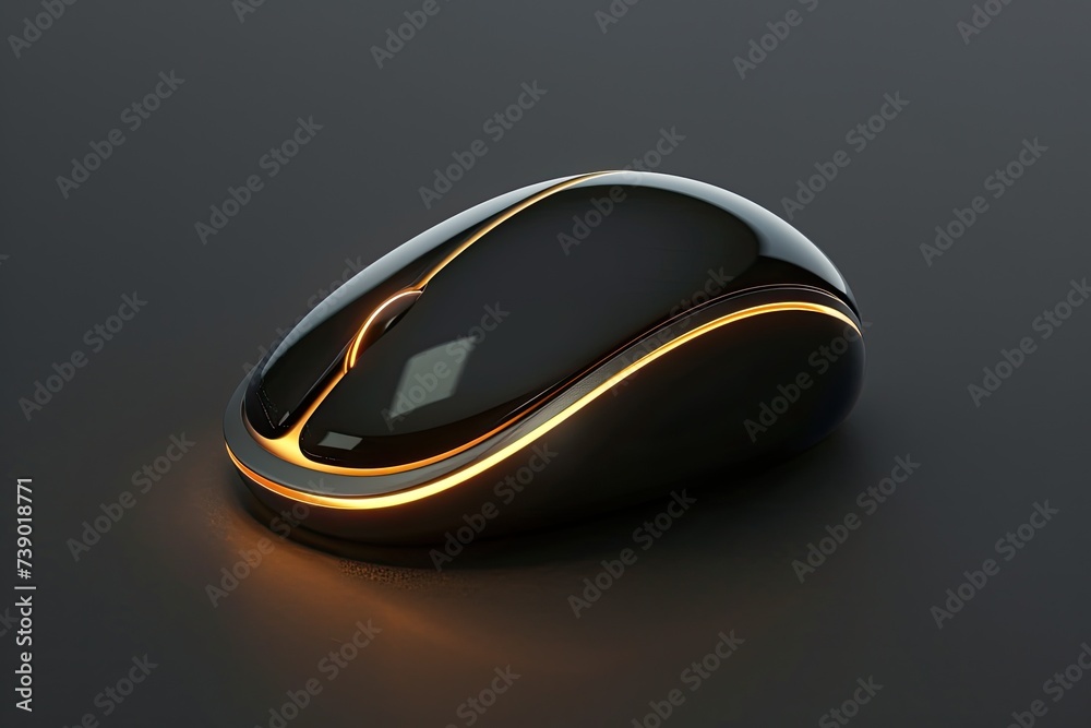 Aufkleber A 3D computer mouse icon with modern design