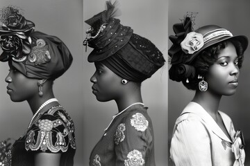 1920s Harlem Renaissance women's fashion - obrazy, fototapety, plakaty