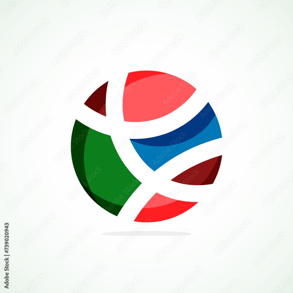 Poster Abstract circle logo - minimalist emblem, timeless and universal shape of circle. Unique logo represent range of brands and concepts, encapsulating simplicity and creativity in single, iconic image