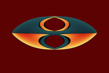 Suggestive design for logo and decals for plotting number eight vector graphic illustration II