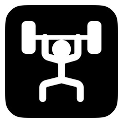 Editable weight lifting vector icon. Part of a big icon set family. Perfect for web and app interfaces, presentations, infographics, etc