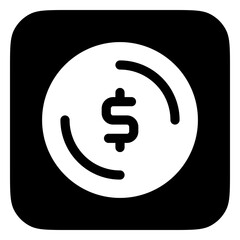 Editable dollar coin vector icon. Part of a big icon set family.  Finance, business, investment, accounting. Perfect for web and app interfaces, presentations, infographics, etc