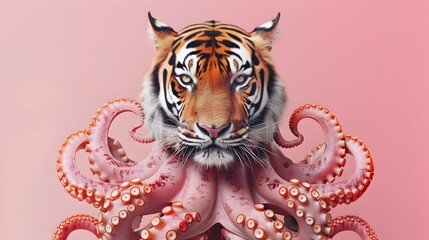 Octopus Tiger A Photorealistic Portrait of a Unique Fusion