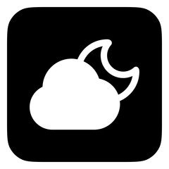 Editable night sky, moon and cloud vector icon. Part of a big icon set family. Perfect for web and app interfaces, presentations, infographics, etc