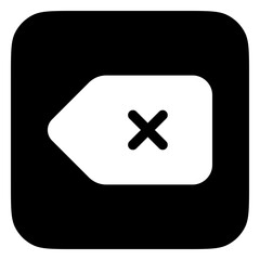 Obraz premium Editable delete, backspace vector icon. Part of a big icon set family. Perfect for web and app interfaces, presentations, infographics, etc