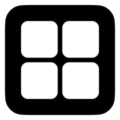 Editable vector square grid icon. Part of a big icon set family. Perfect for web and app interfaces, presentations, infographics, etc