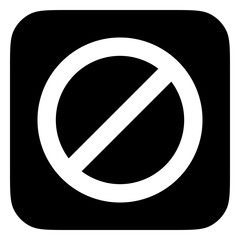 Editable vector stop prohibitions block icon. Part of a big icon set family. Perfect for web and app interfaces, presentations, infographics, etc