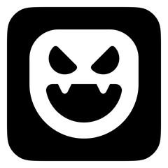 Obraz premium Editable vector evil face mask icon. Part of a big icon set family. Perfect for web and app interfaces, presentations, infographics, etc