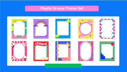 Playful Groovy Frame Set