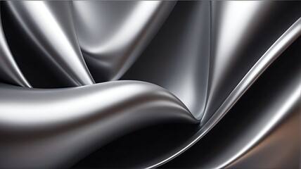 Chic minimalist and stylish silver dark metallic plain smooth surface background from Generative AI