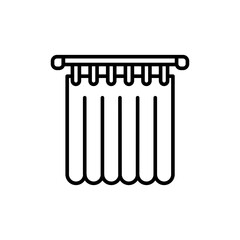 Curtain outline icons, minimalist vector illustration ,simple transparent graphic element .Isolated on white background
